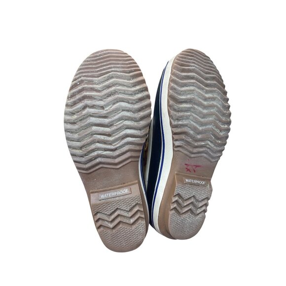 Sorel Joan of Arc Womans Tan Black Knit mid calf boots Sz 7 SKU 9565 - Picture 8 of 16